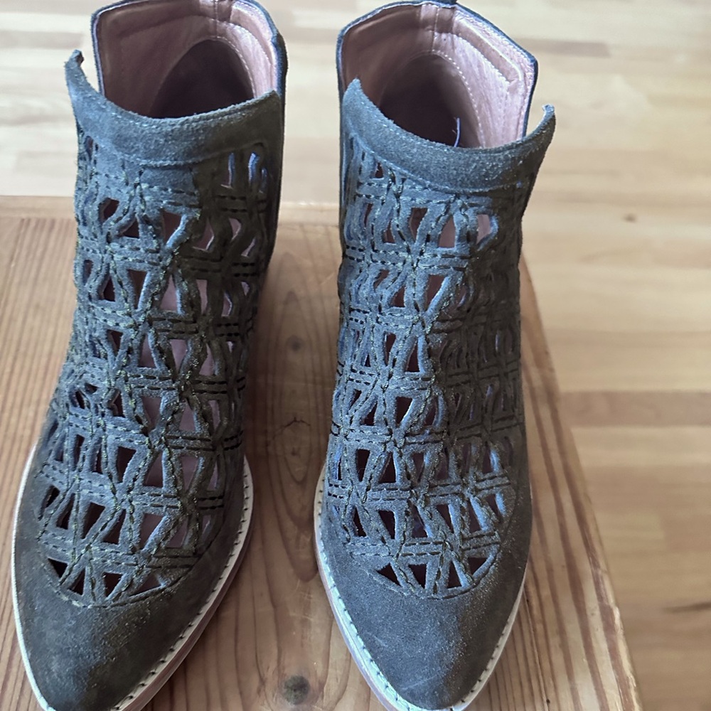 Jeffrey Campbellll olive booties